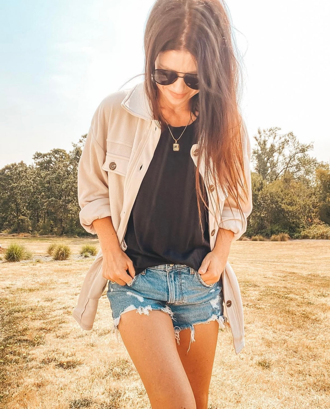 Cream Fleece Shacket