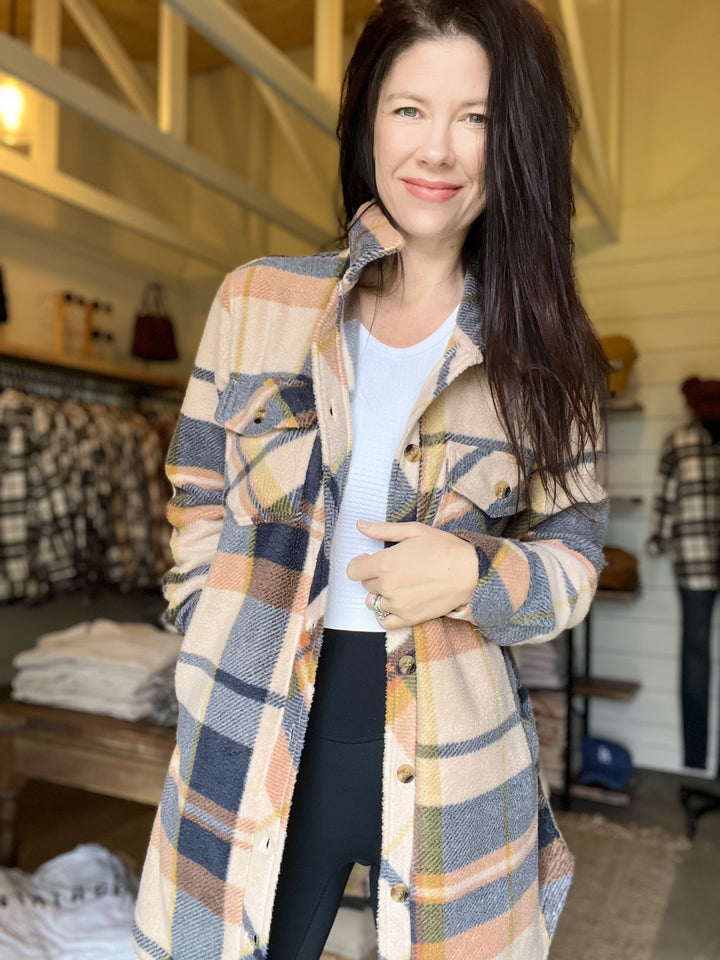 Madeleine Jacket in Copper/Navy