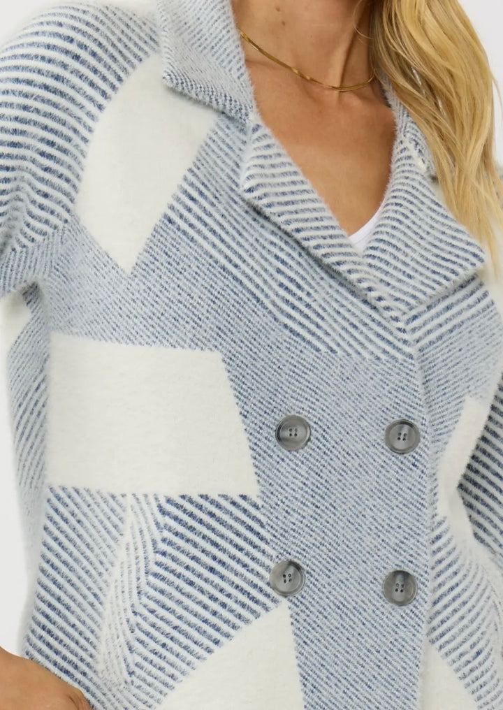 Double Breasted Sweater Jacket