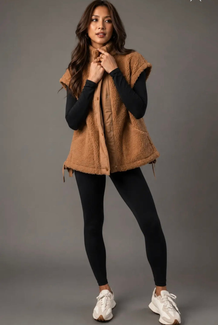 Camel Fleece Vest