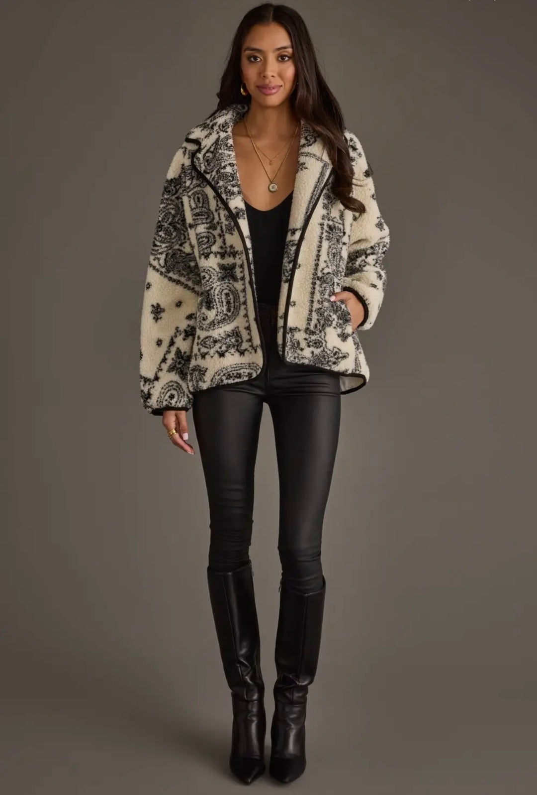 Paisley Fleece Jacket