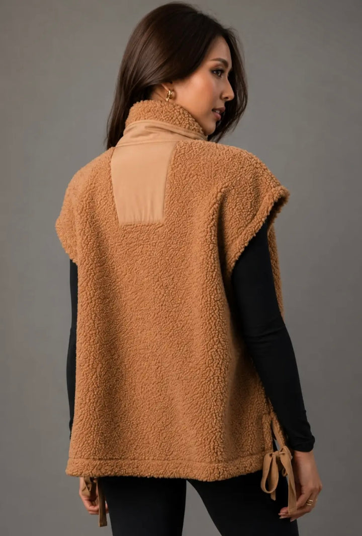 Camel Fleece Vest