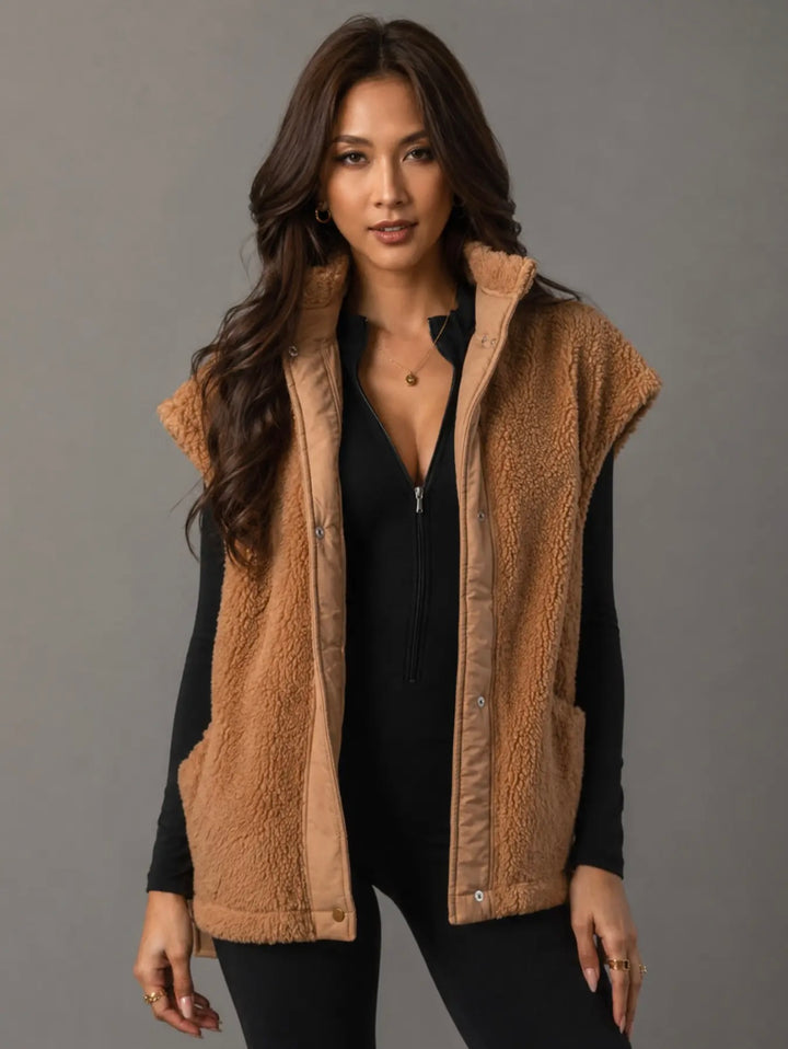 Camel Fleece Vest