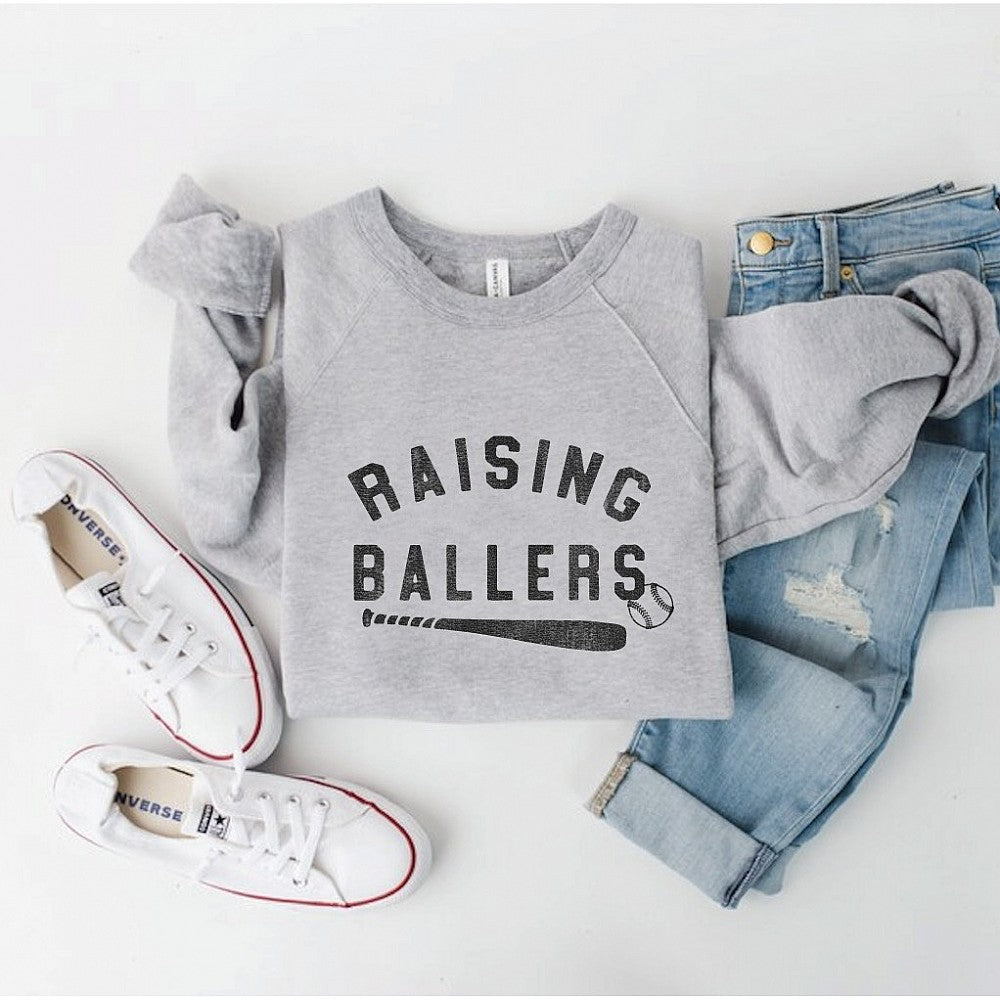 Grey Raising Ballers Sweatshirt