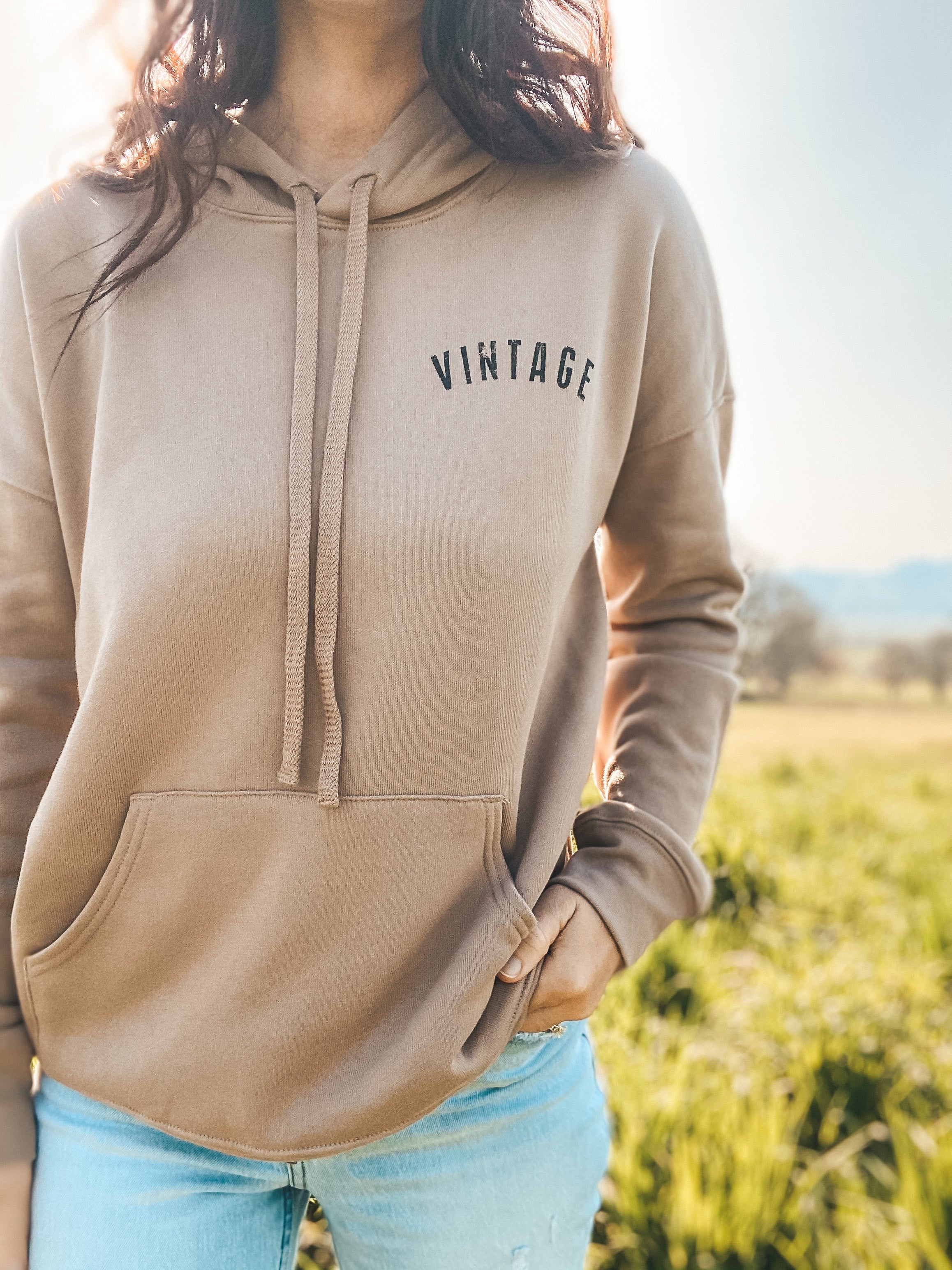 Tan Vintage Hoodie Nolee Boutique