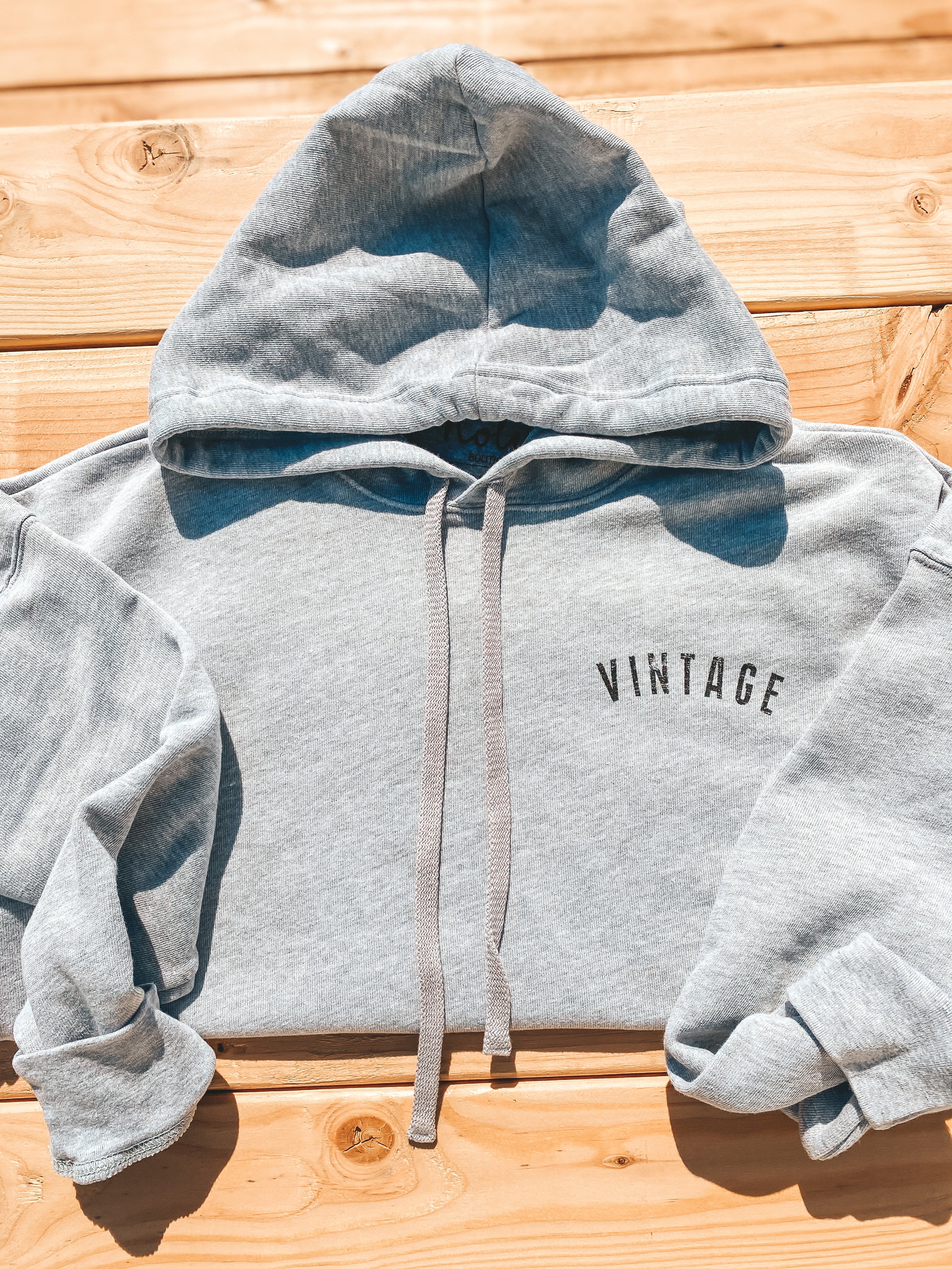 Grey Vintage Hoodie Nolee Boutique