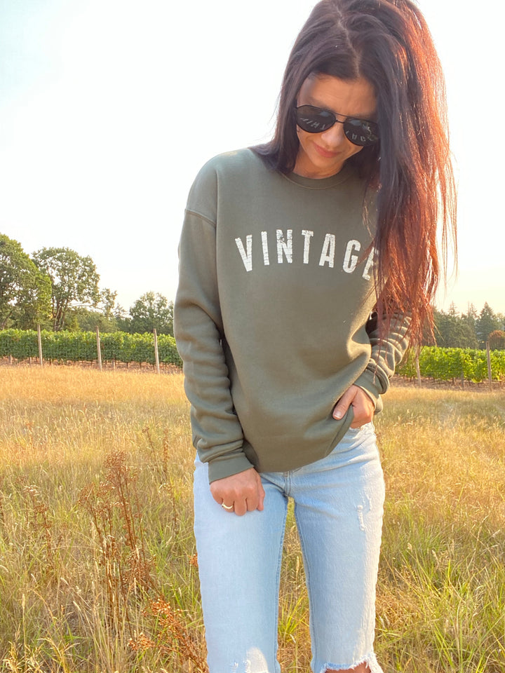 Olive Vintage Sweatshirt