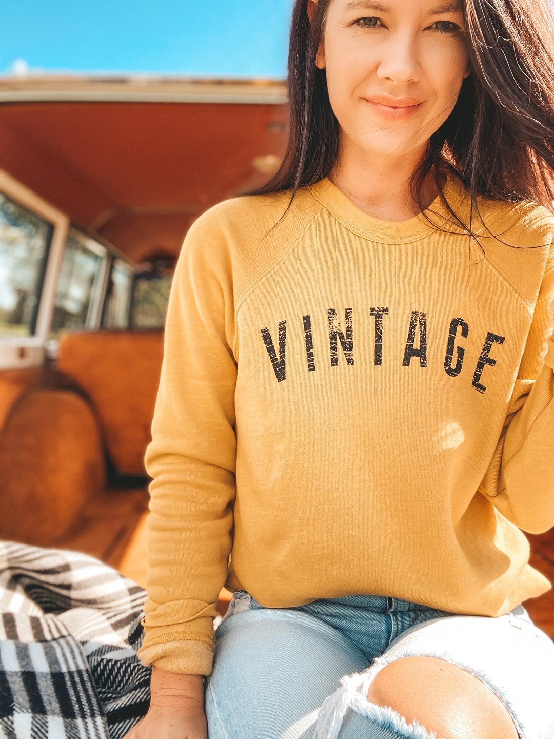 vintage mustard sweatshirt