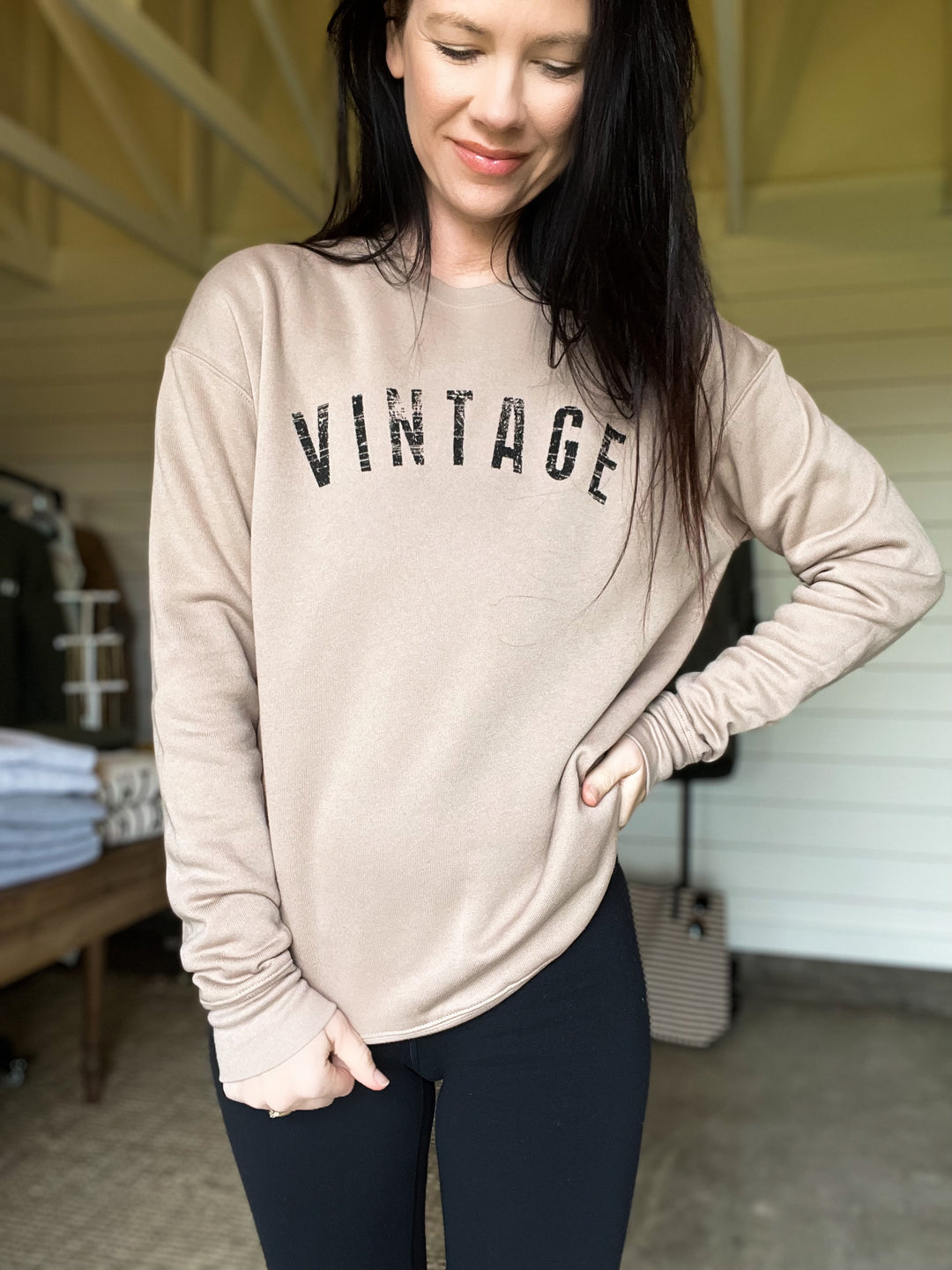 Tan Vintage Crewneck Sweatshirt